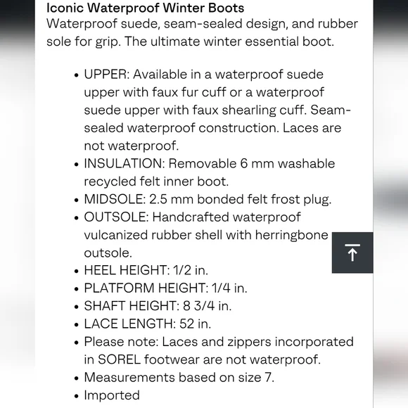 Women's Sorel Joan Of Arctic Waterproof Suede & Leather Boots Black Stone Size 6 - Picture 12 of 13